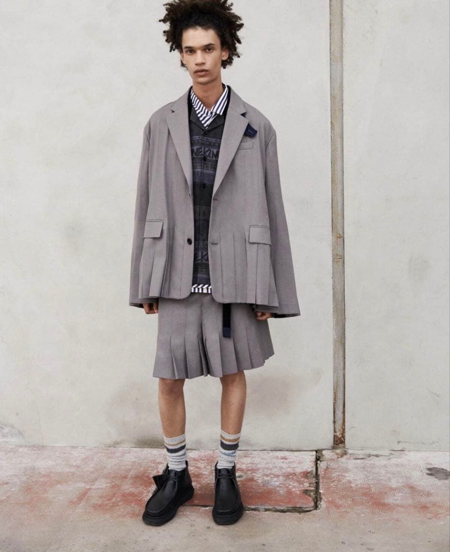 sacai サイズ1 プリーツスーチングジャケット