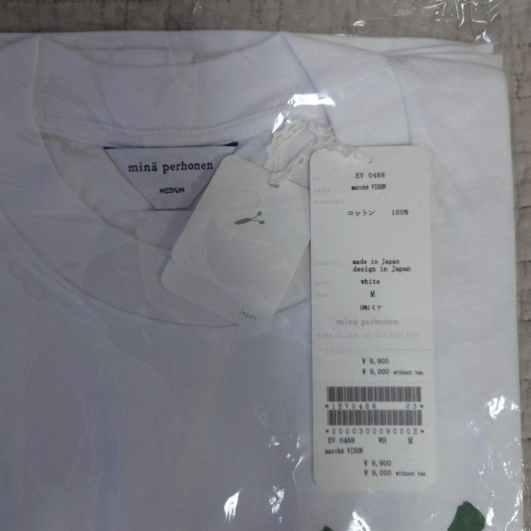 新品　minä perhonen ホワイト Tシャツ Mサイズ