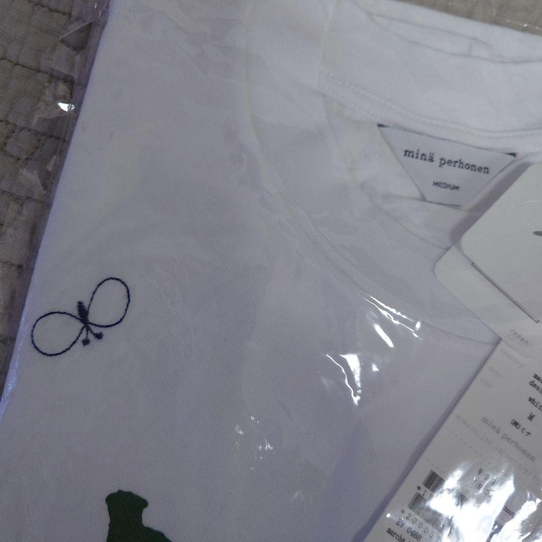 新品　minä perhonen ホワイト Tシャツ Mサイズ
