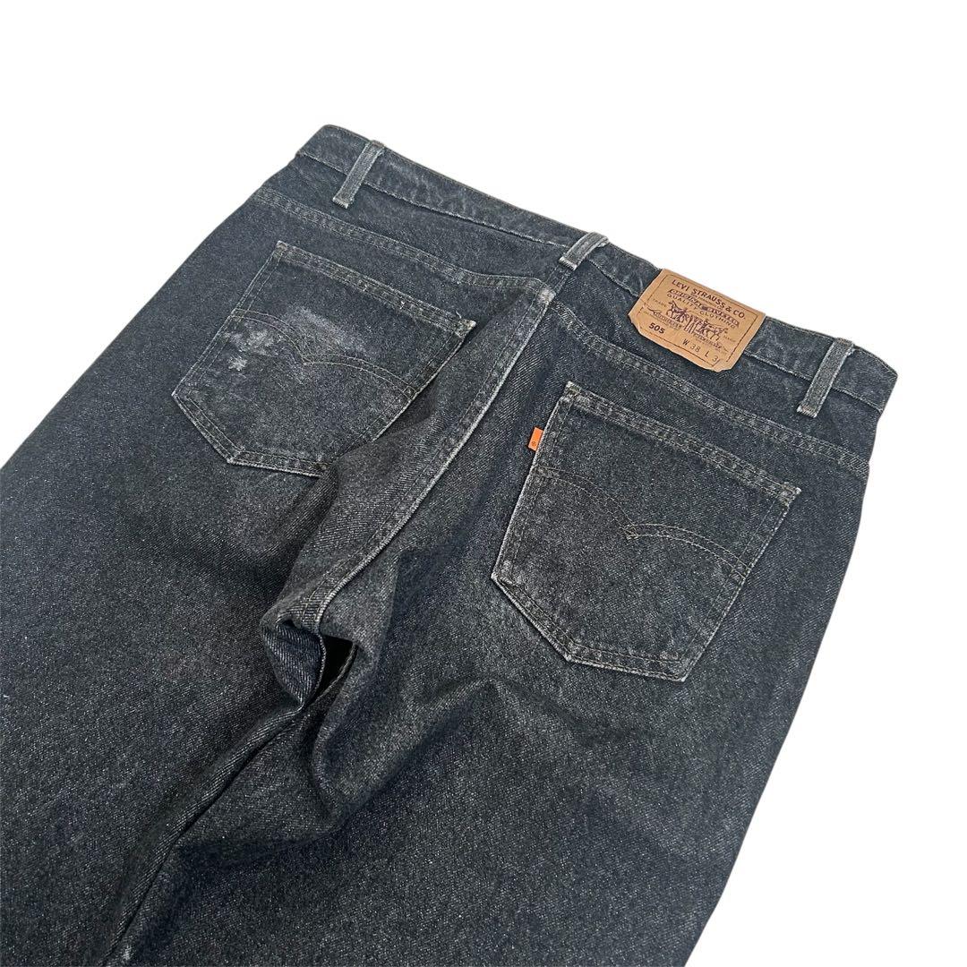 ざ*ん様 90s Levi's 505 先染めブラック USA製 w38 オレン