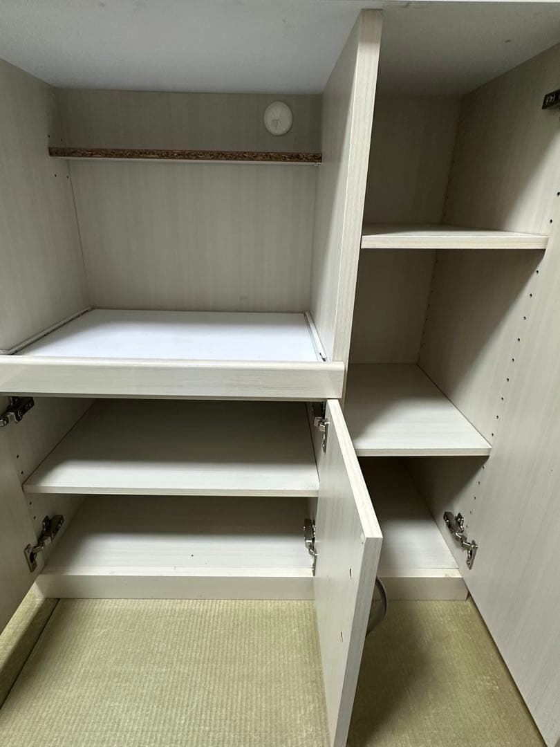 ホワイト キッチンカウンター 引き出し付き　レンジ台　ニトリ