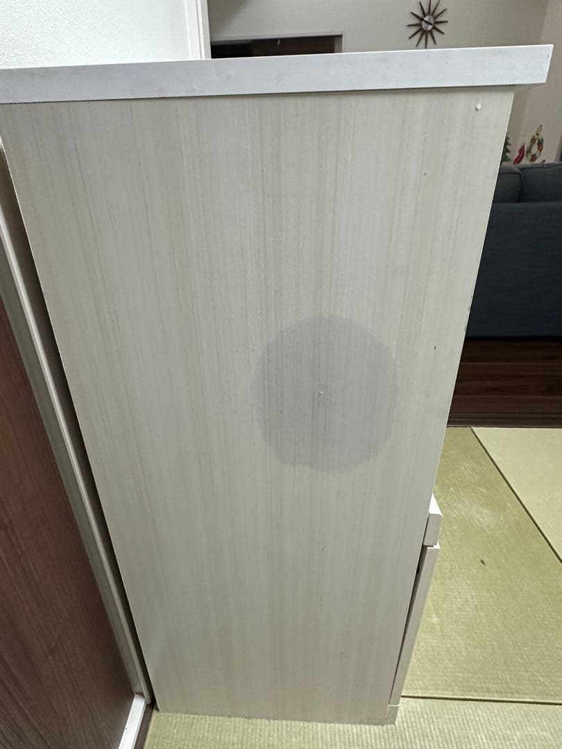 ホワイト キッチンカウンター 引き出し付き　レンジ台　ニトリ