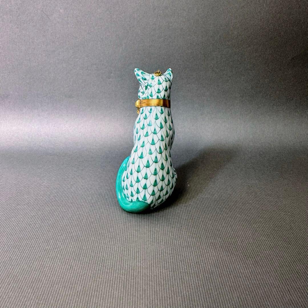 希少FIRST EDITION 初回生産　Herend フィギュリン　猫　置物