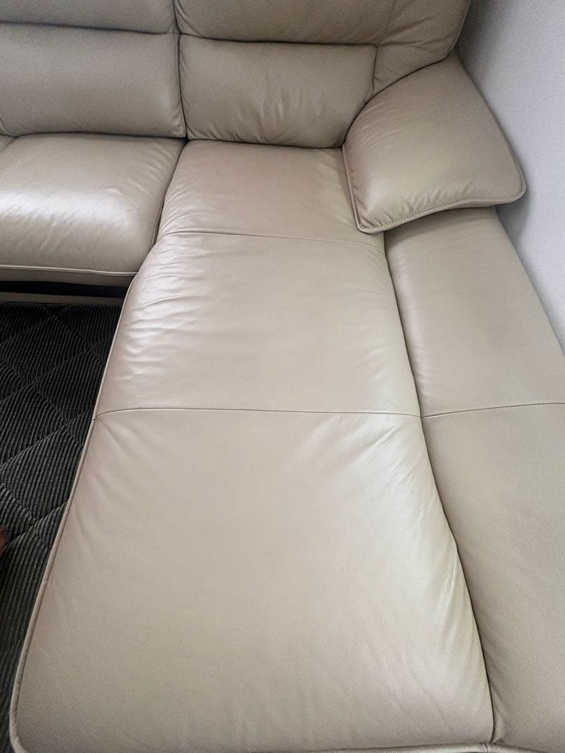 ②NITORIのロゾ4シリーズ本革左カウチソファ①と②セット販売