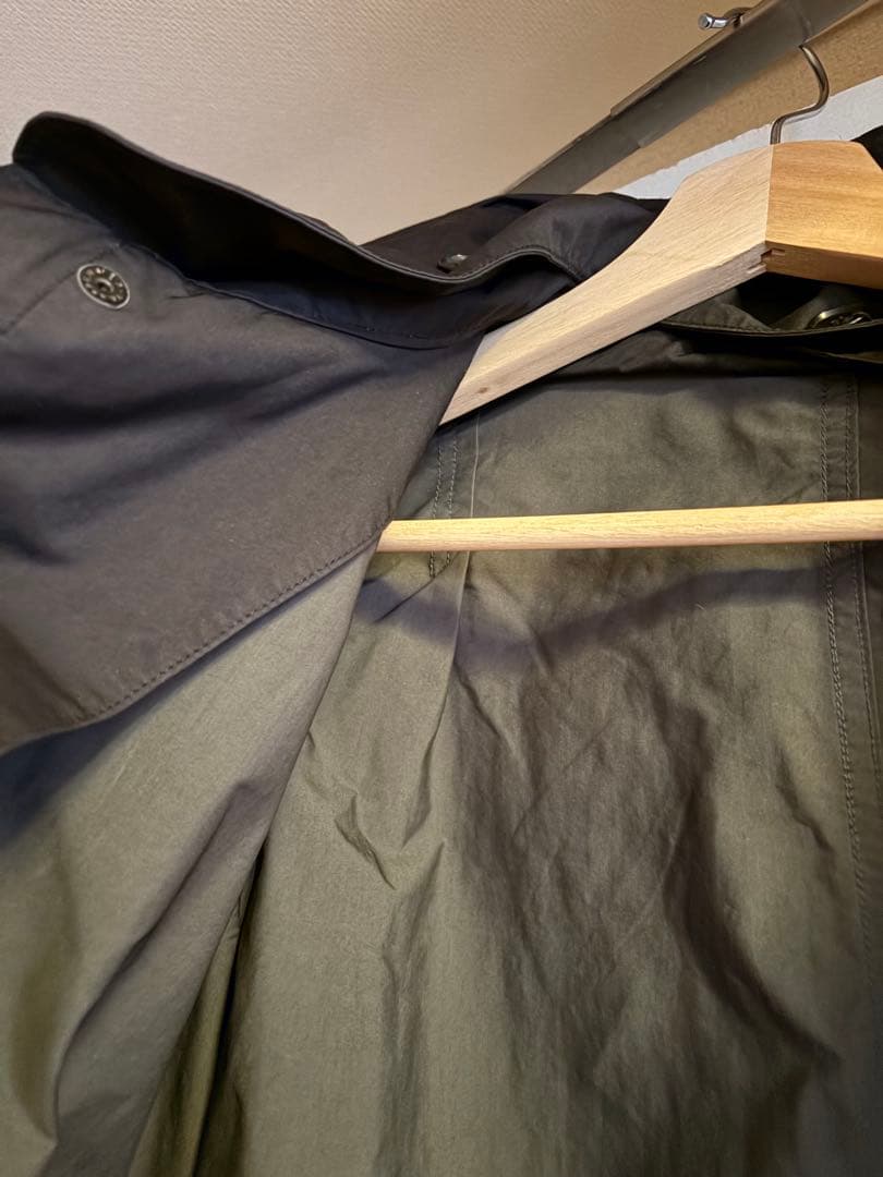 mojaTHE RERACS カーキ×黒 フード付き モッズコート 38