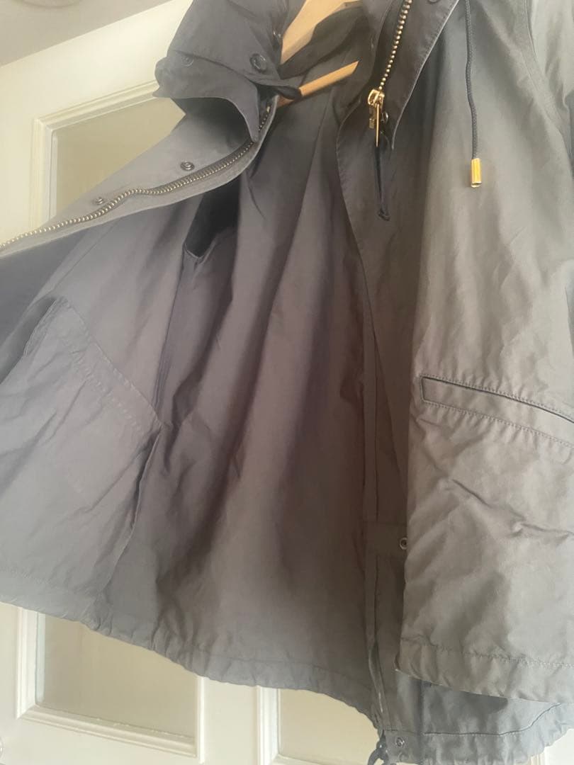 mojaTHE RERACS カーキ×黒 フード付き モッズコート 38