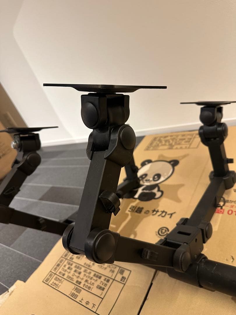 4画面モニターアーム ブラック