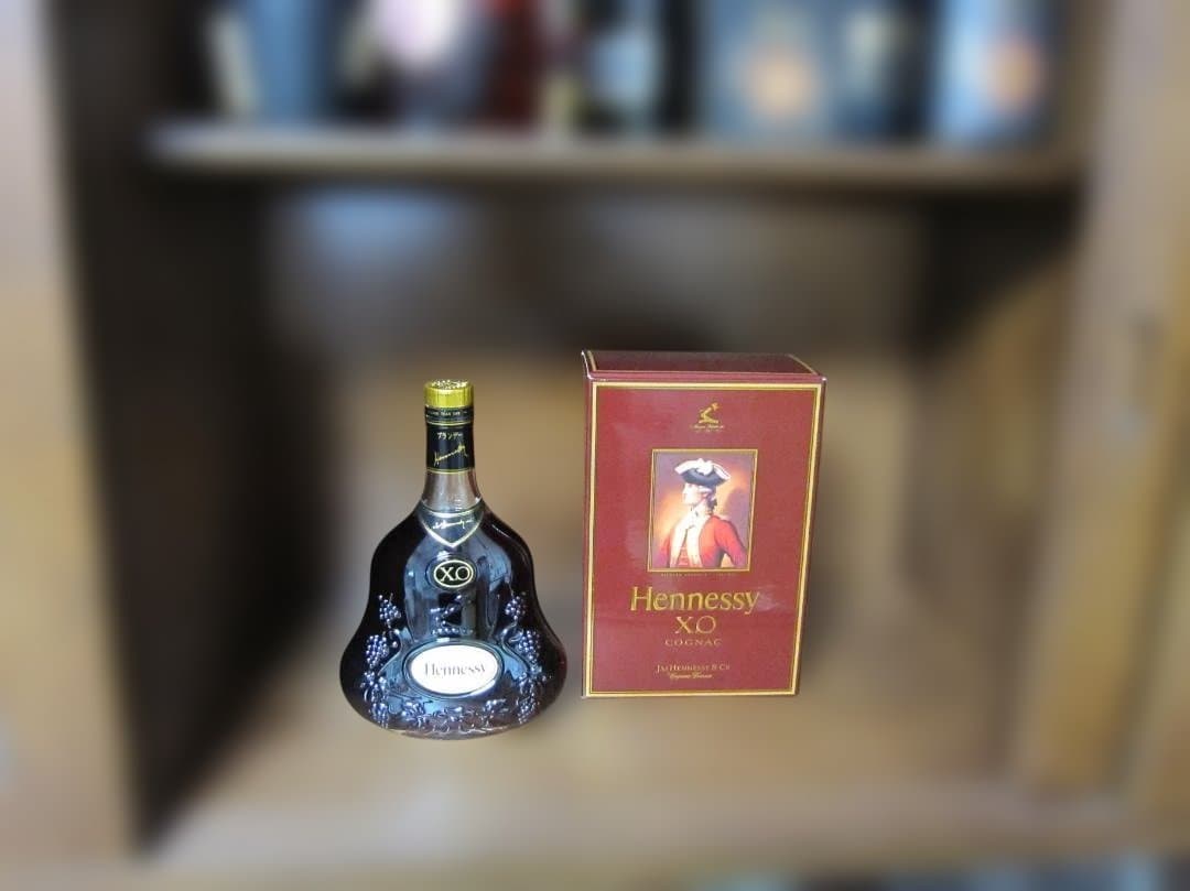 Hennessy ヘネシー コニャック XO クリアボトル 金キャップ 箱付