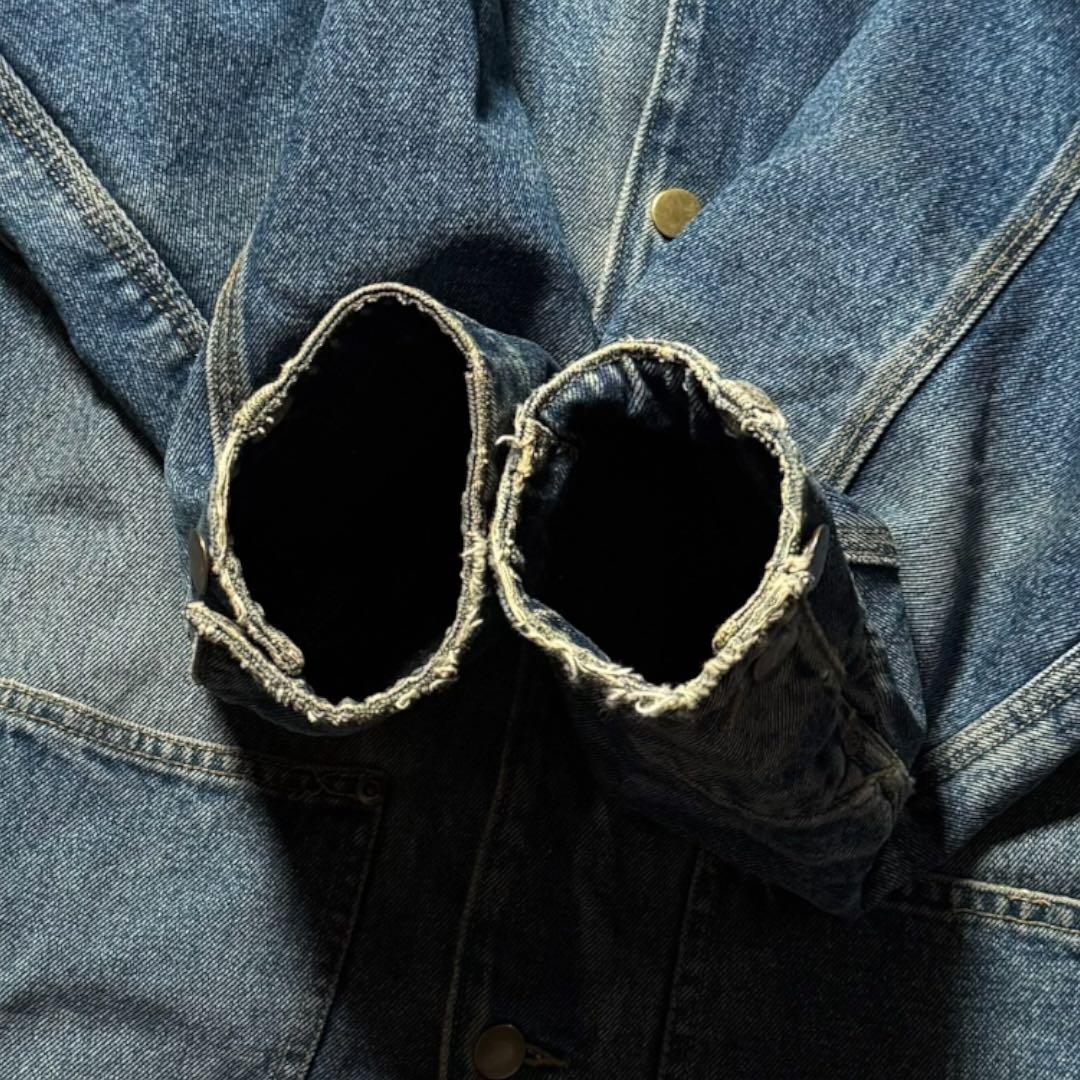 2264 古着90年代BCC WORKWEARデニムカバーオール好色落ちハチノス