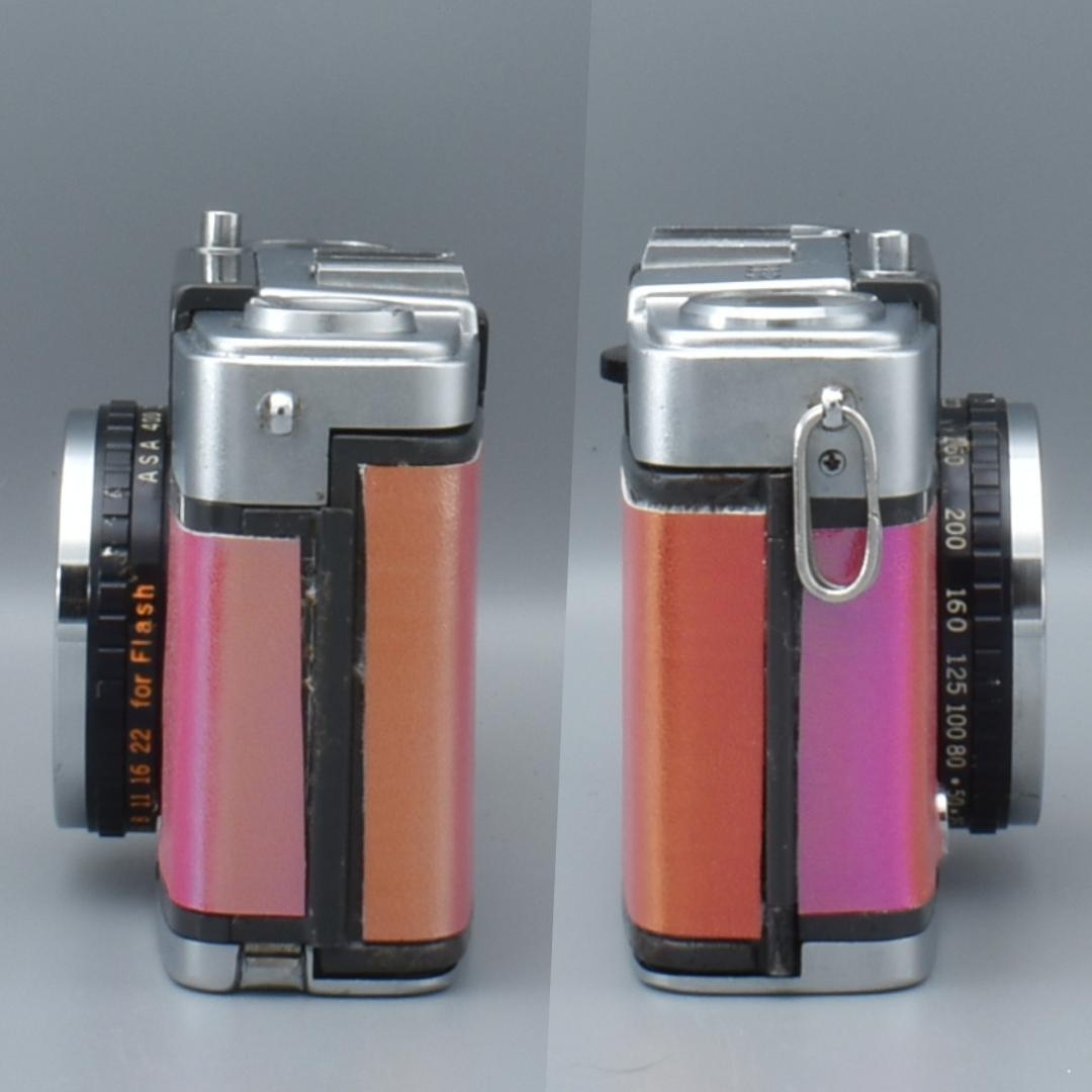 整備済 OLYMPUS EE-2 レッド系 外装リメイク 動作OK 赤ベロOK