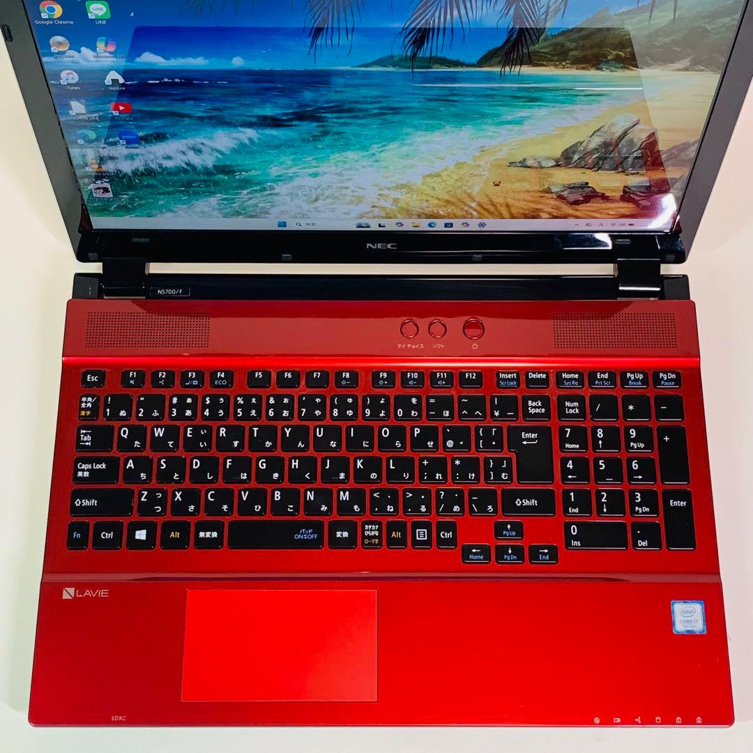 Core i7✨SSD2TB✨32GB✨カメラ✨NEC✨レッド✨ノートパソコン