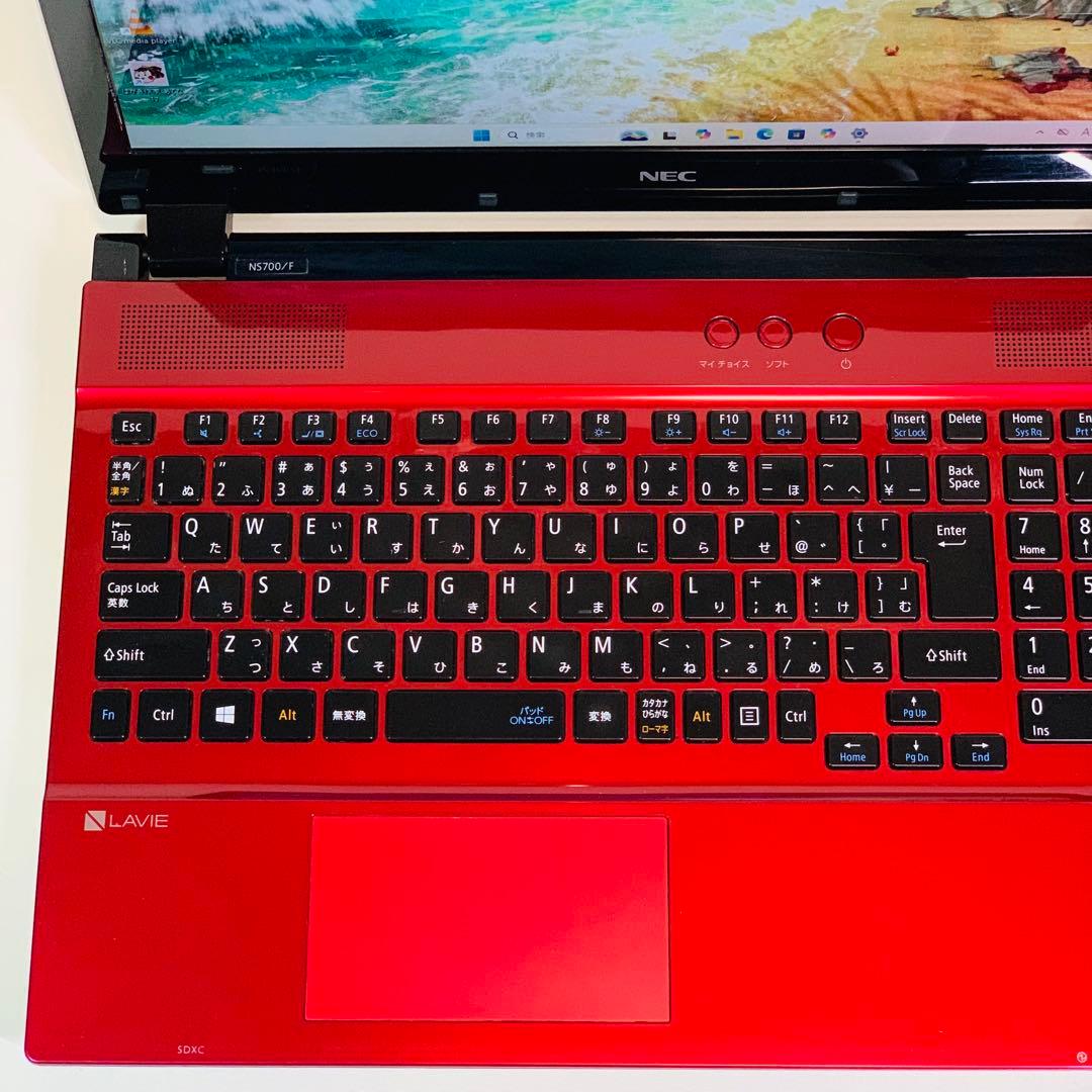 Core i7✨SSD2TB✨32GB✨カメラ✨NEC✨レッド✨ノートパソコン