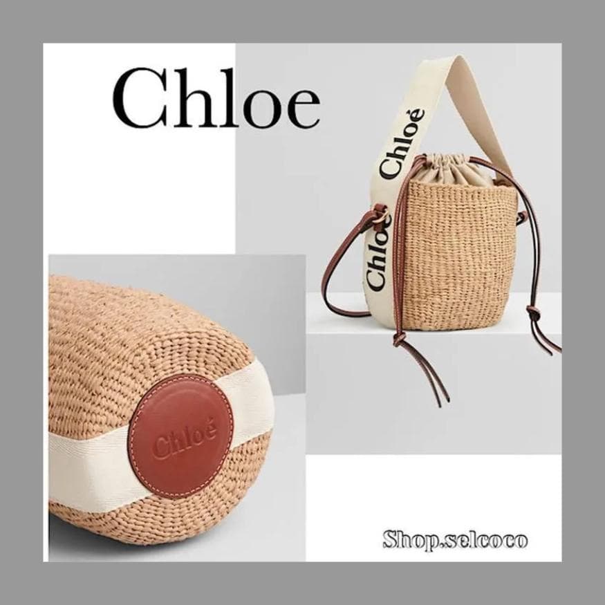 夏物売り切りSALE☆ Chloe「WOODY」スモールバスケット