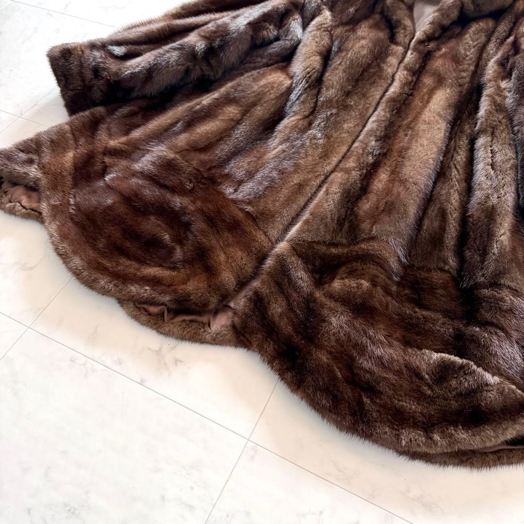 希少デザイン 模様◎デミバフミンク ファーコート アメリカンファーアワード 星5