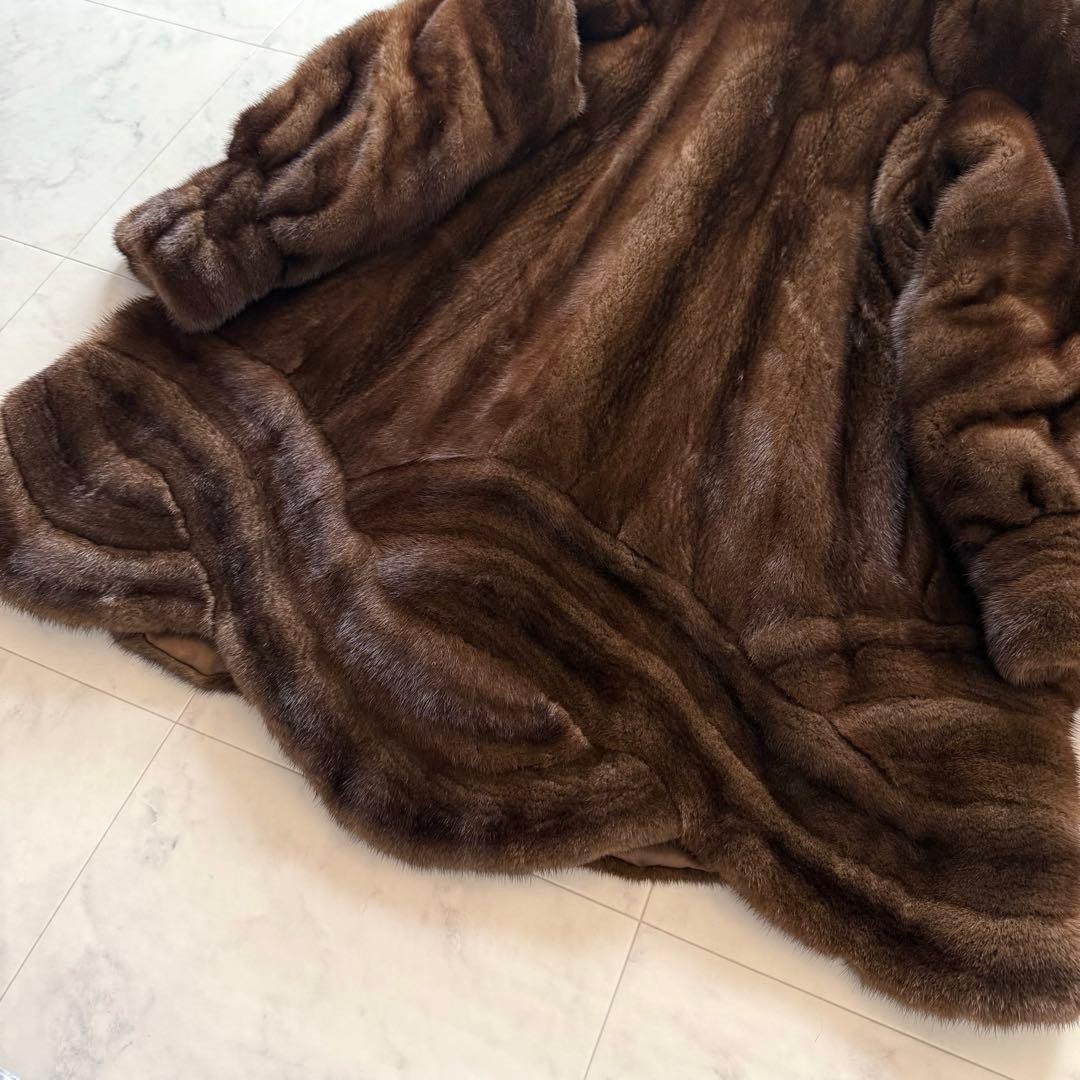 希少デザイン 模様◎デミバフミンク ファーコート アメリカンファーアワード 星5