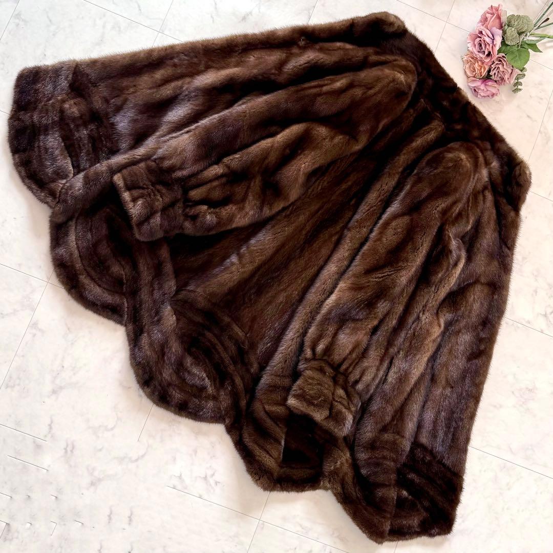 希少デザイン 模様◎デミバフミンク ファーコート アメリカンファーアワード 星5