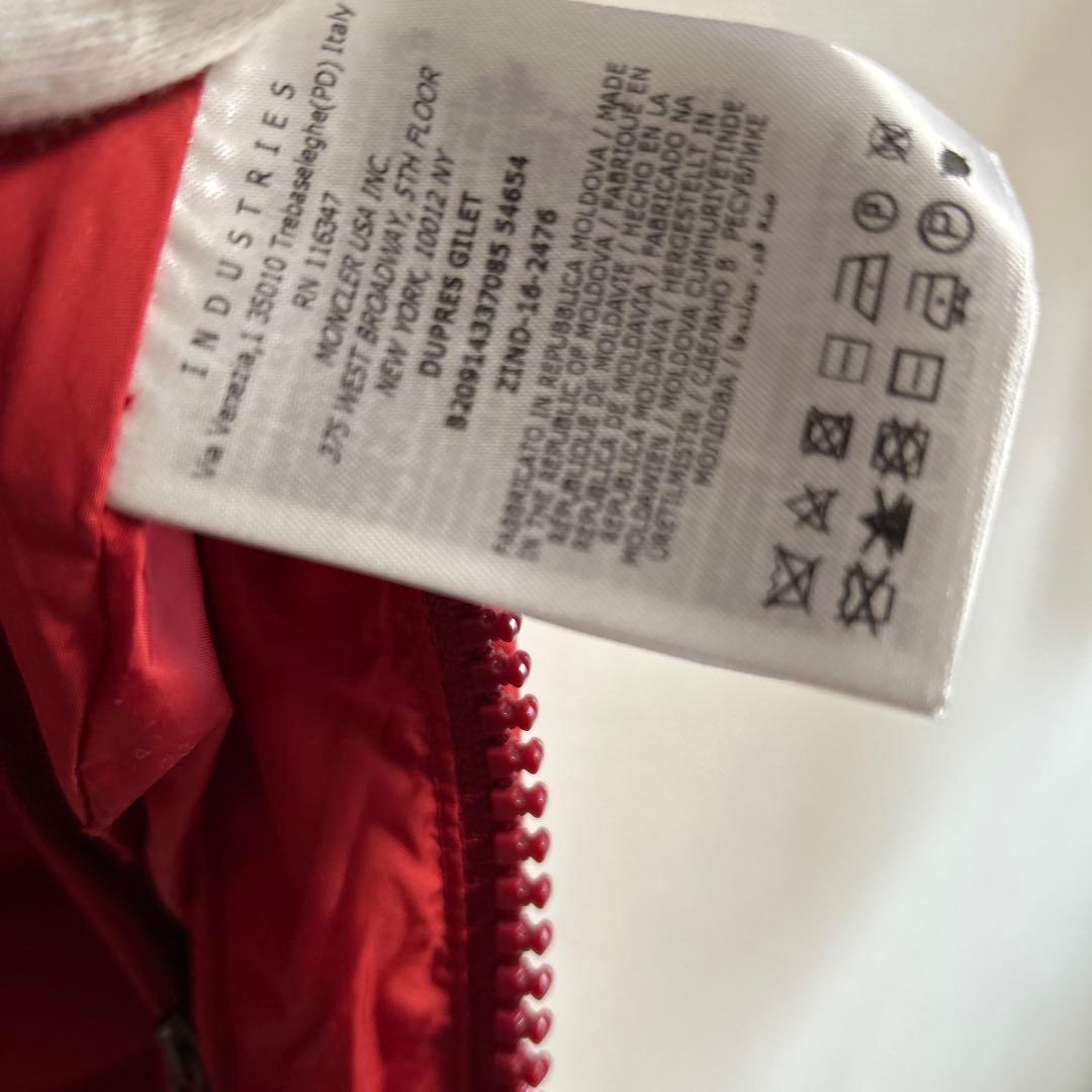 モンクレールレッド ダウンベスト