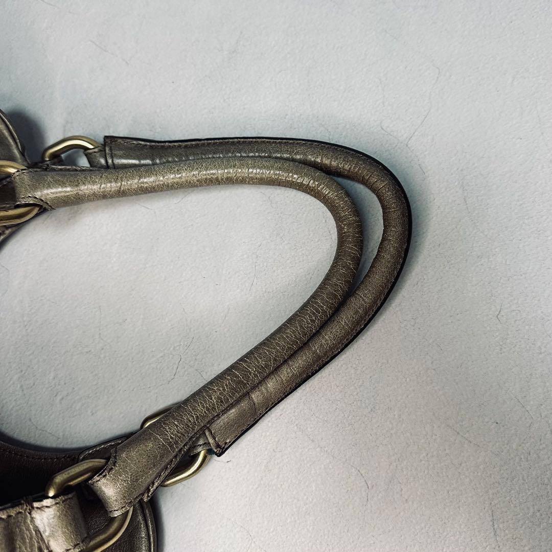 MaxMara Leather handbag ミニボストン LogoPlate