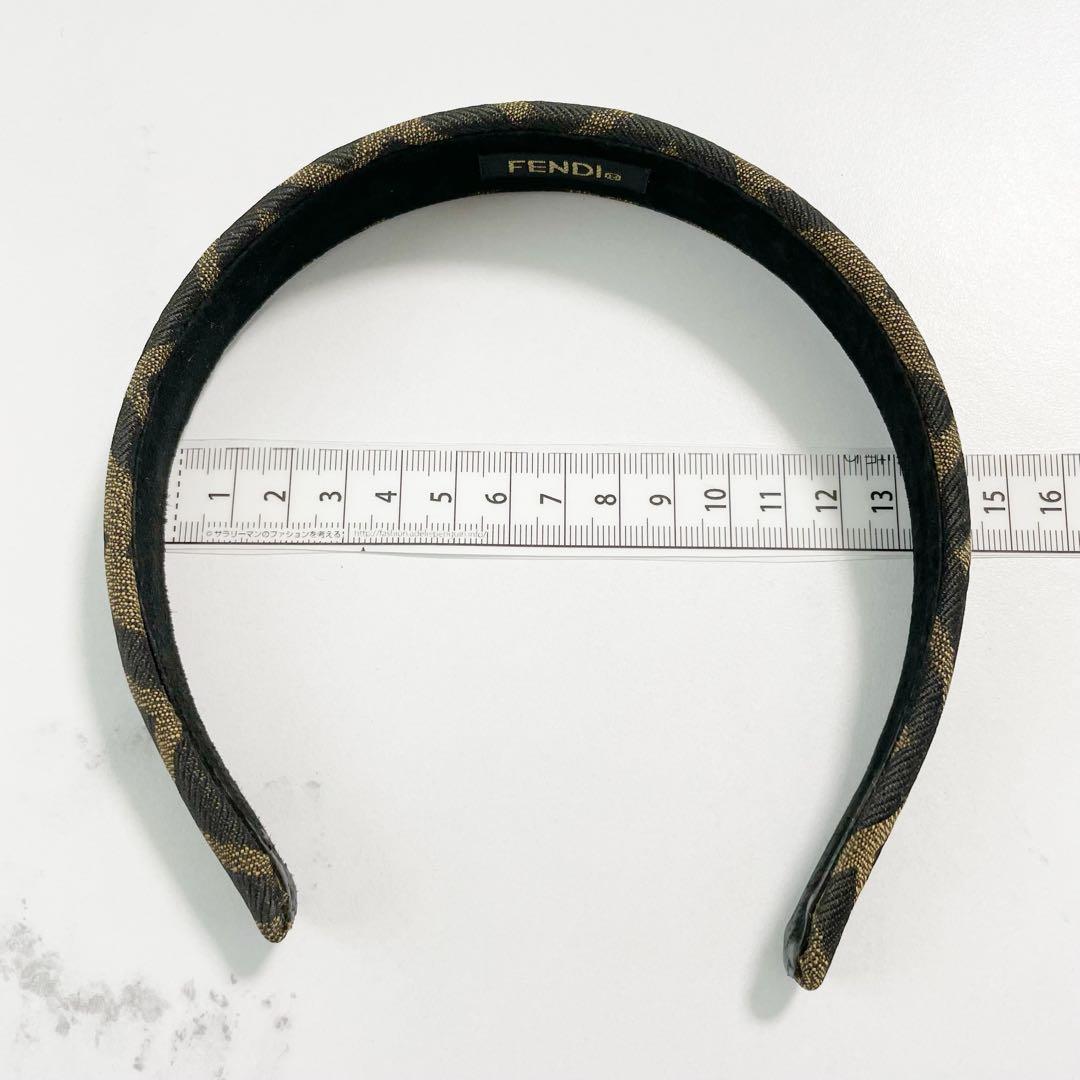 FENDI　フェンディ　カチューシャ　ズッカ柄　ヘアアクセサリー　ヘアバンド