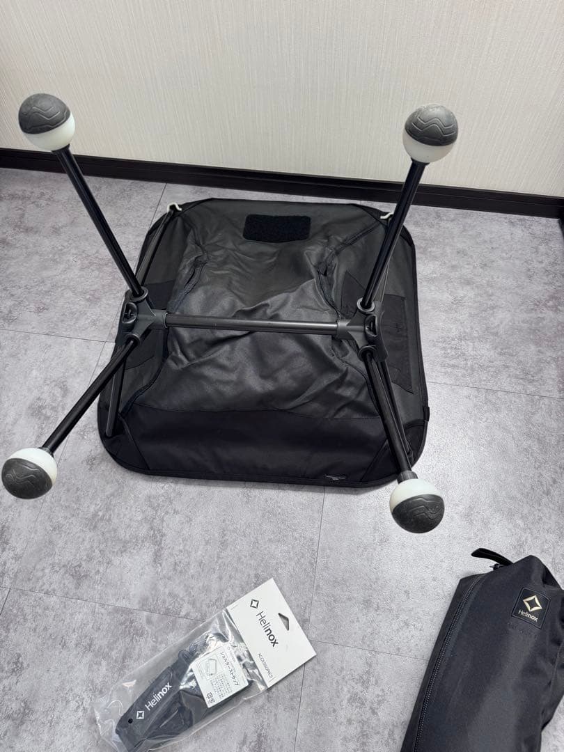 helinox タクティカルチェアＬ　ブラック　ボールフィート　ストラップセット