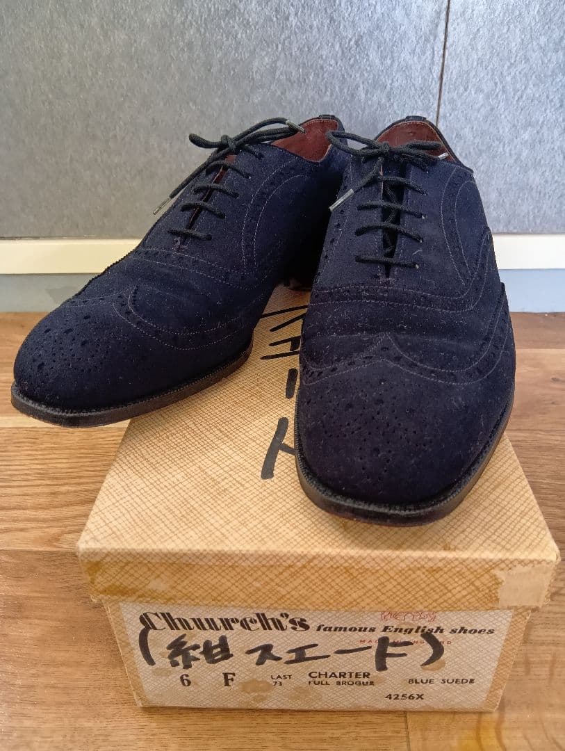 ム*ン様 旧Church'sチャーチ ブルースウェードフルブローグ CHARTE