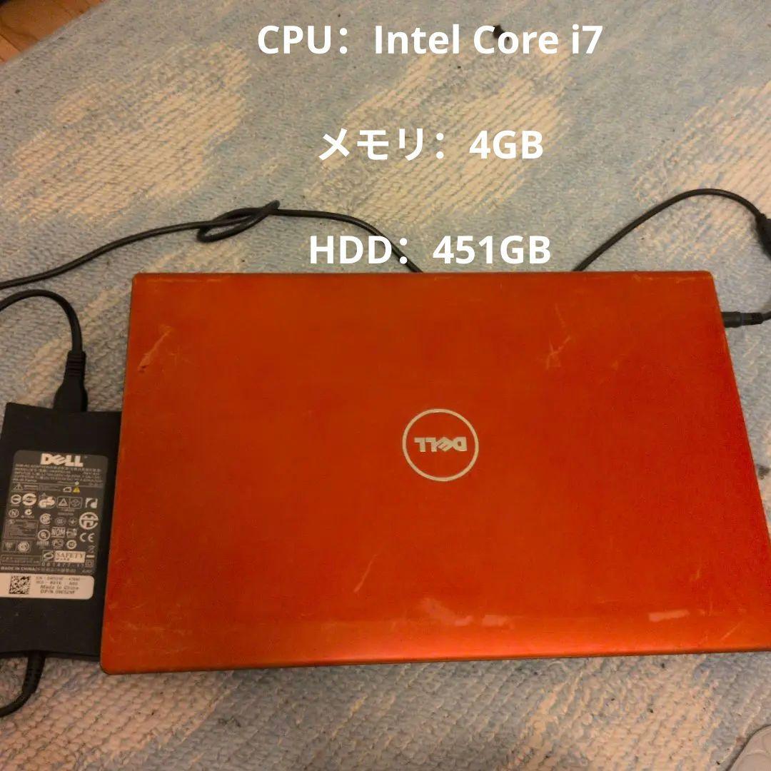 DELL Studio 1557 ノートパソコン i7 4GB 純正AC付