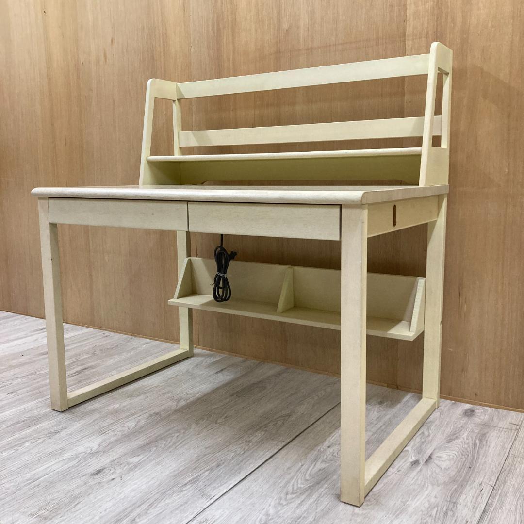 【飛騨産業】キツツキ　学習机　デスク　ブックシェルフ付き