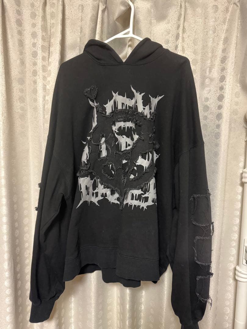 ililil イルイルイル 悪ぶったらこうなった パーカー F