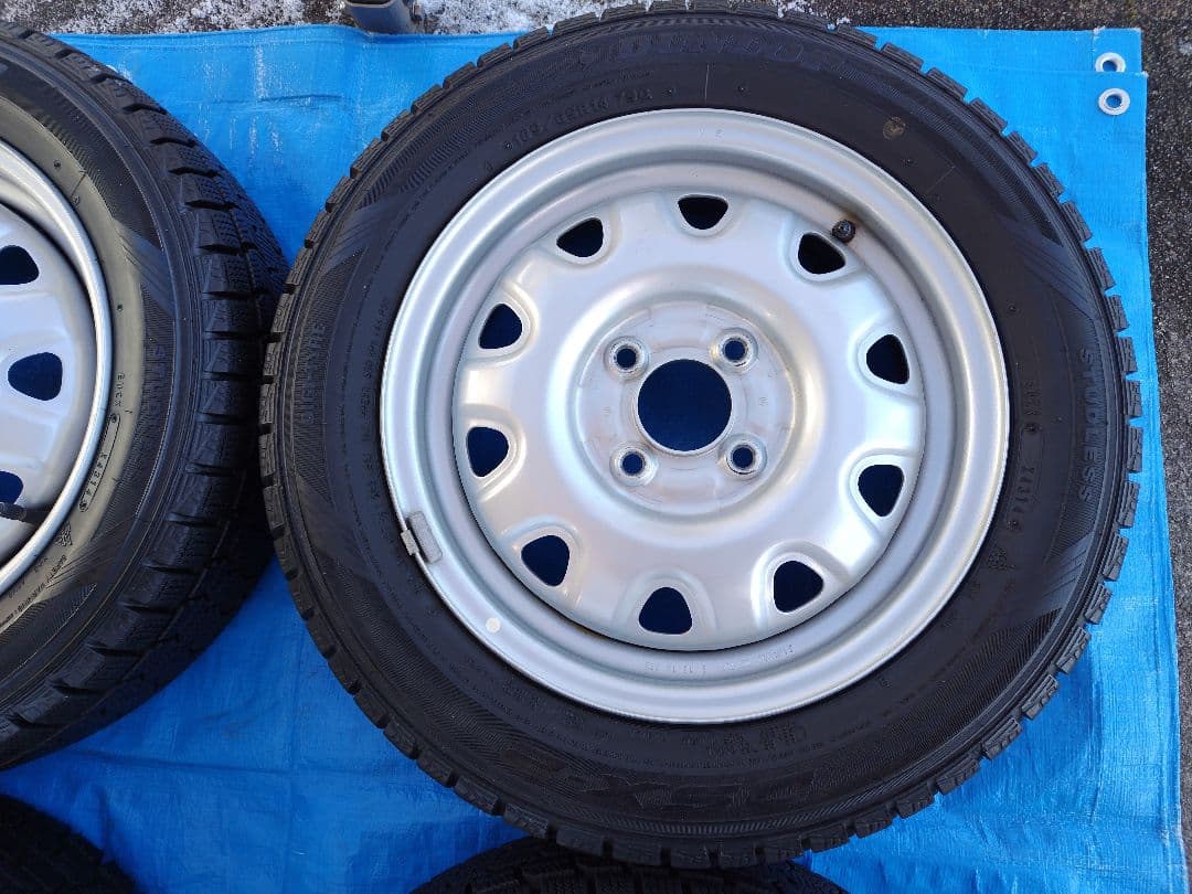 165/65R14【1/2】スタッドレスタイヤ、スチールホイール付、2本分割