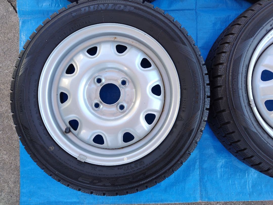 165/65R14【1/2】スタッドレスタイヤ、スチールホイール付、2本分割