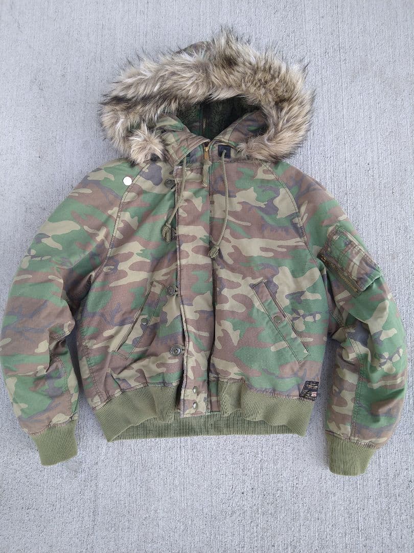 モ*ン様 DENIM & SUPPLY カモフラージュ ミリタリーダウンジャケッ