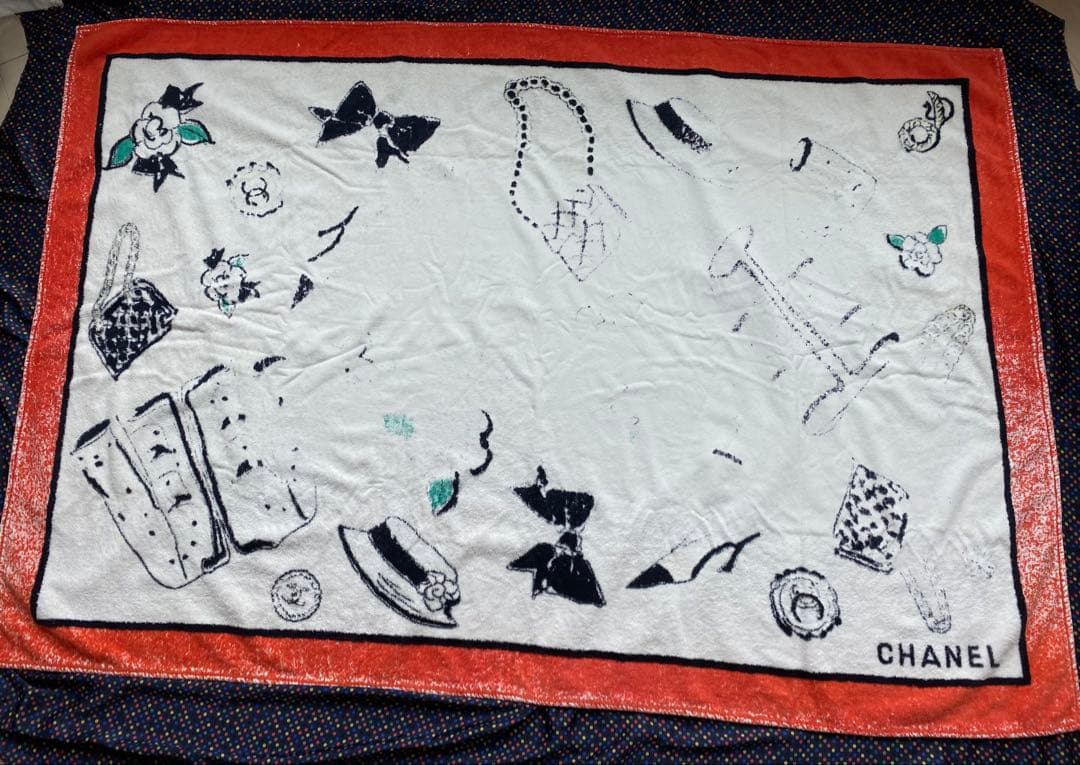 ヴィンテージ　CHANEL ビーチタオル
