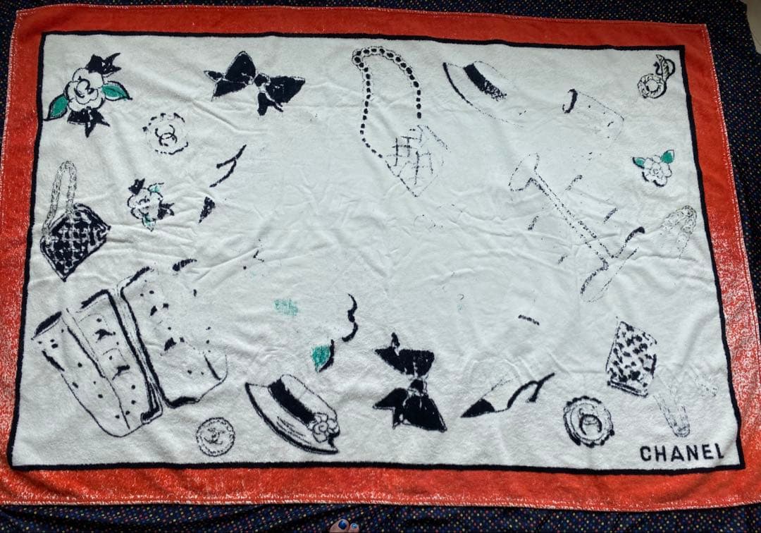 ヴィンテージ　CHANEL ビーチタオル