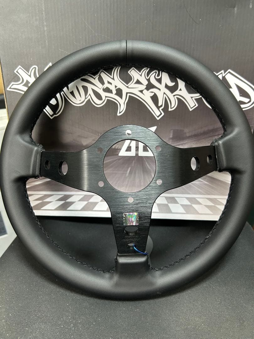 GHOSTEX POD ステアリングホイール ブラック/青