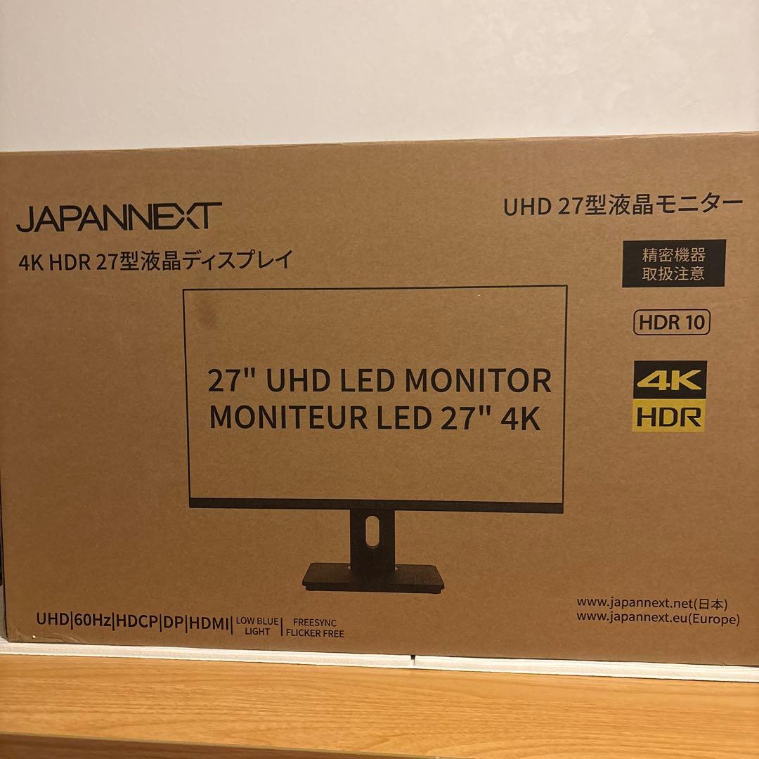 JAPANNEXT 4K HDR対応 27インチ JN-I27UR-H-Y