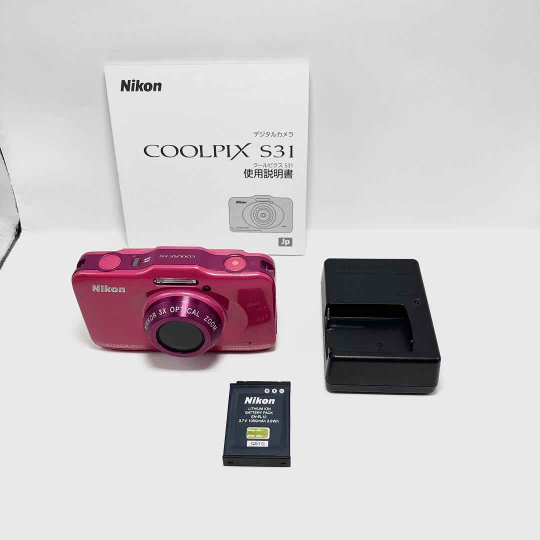 【美品】Nikon COOLPIX S31 ピンク コンパクトデジタルカメラ