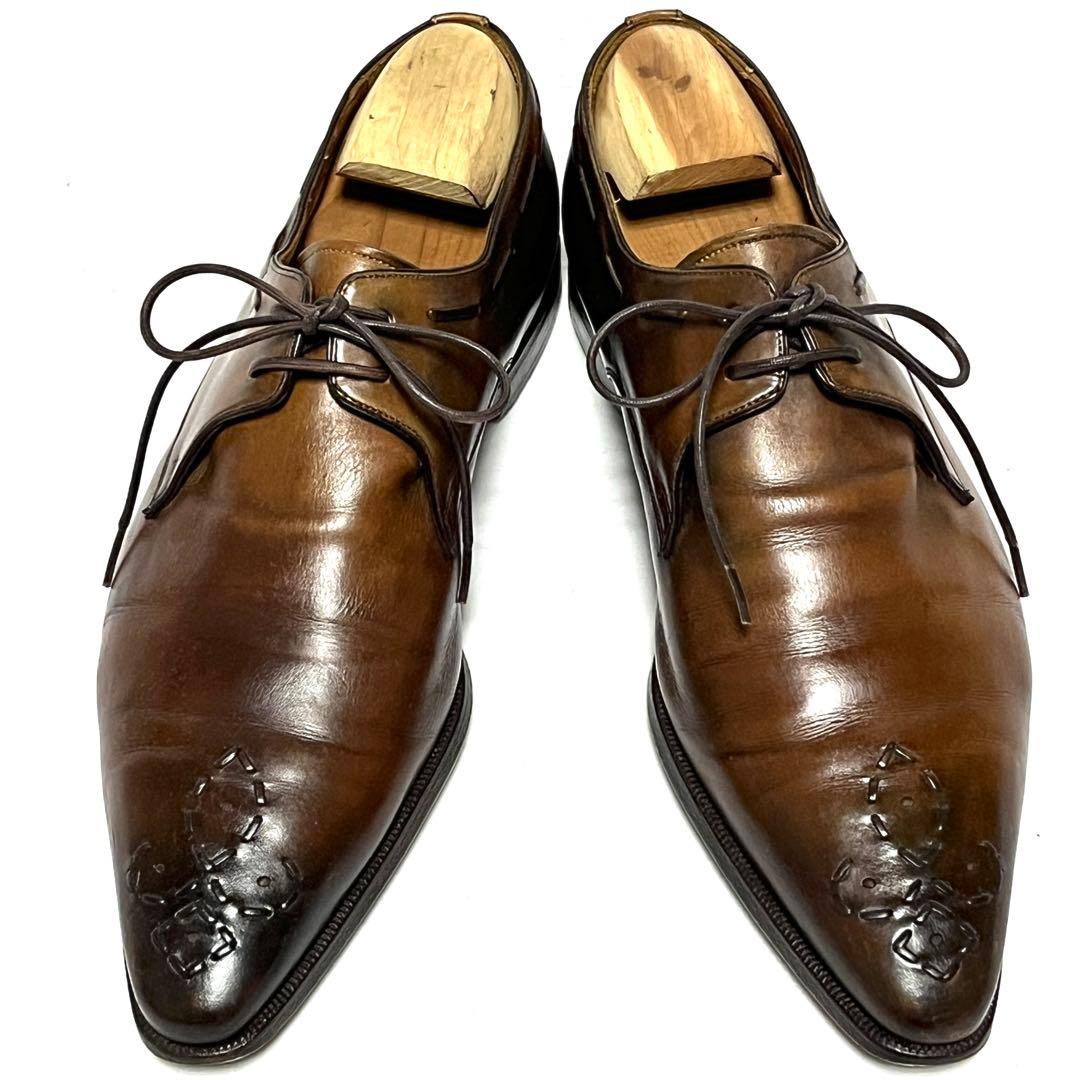 ★SANTONI サントーニ★イタリア製★ポインテッドトゥ★7(25.5cm)★