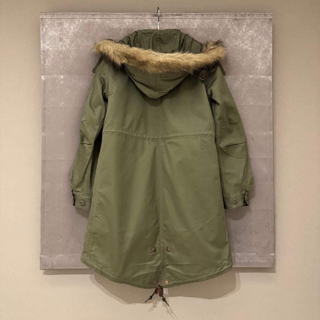 【フレッドペリー】ライナー付きモッズコート ユニオンジャック柄 カーキ