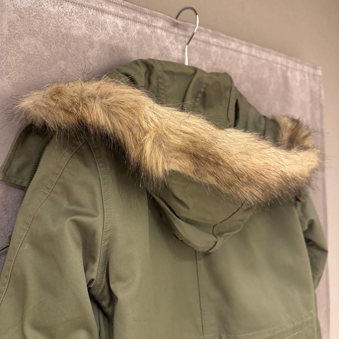 【フレッドペリー】ライナー付きモッズコート ユニオンジャック柄 カーキ