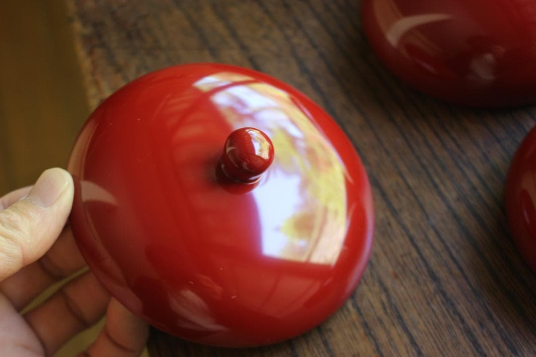 デッドストック！極上塗分け漆の美しい応量器＆蓋揃いセット（検輪島塗器七つ椀懐石椀