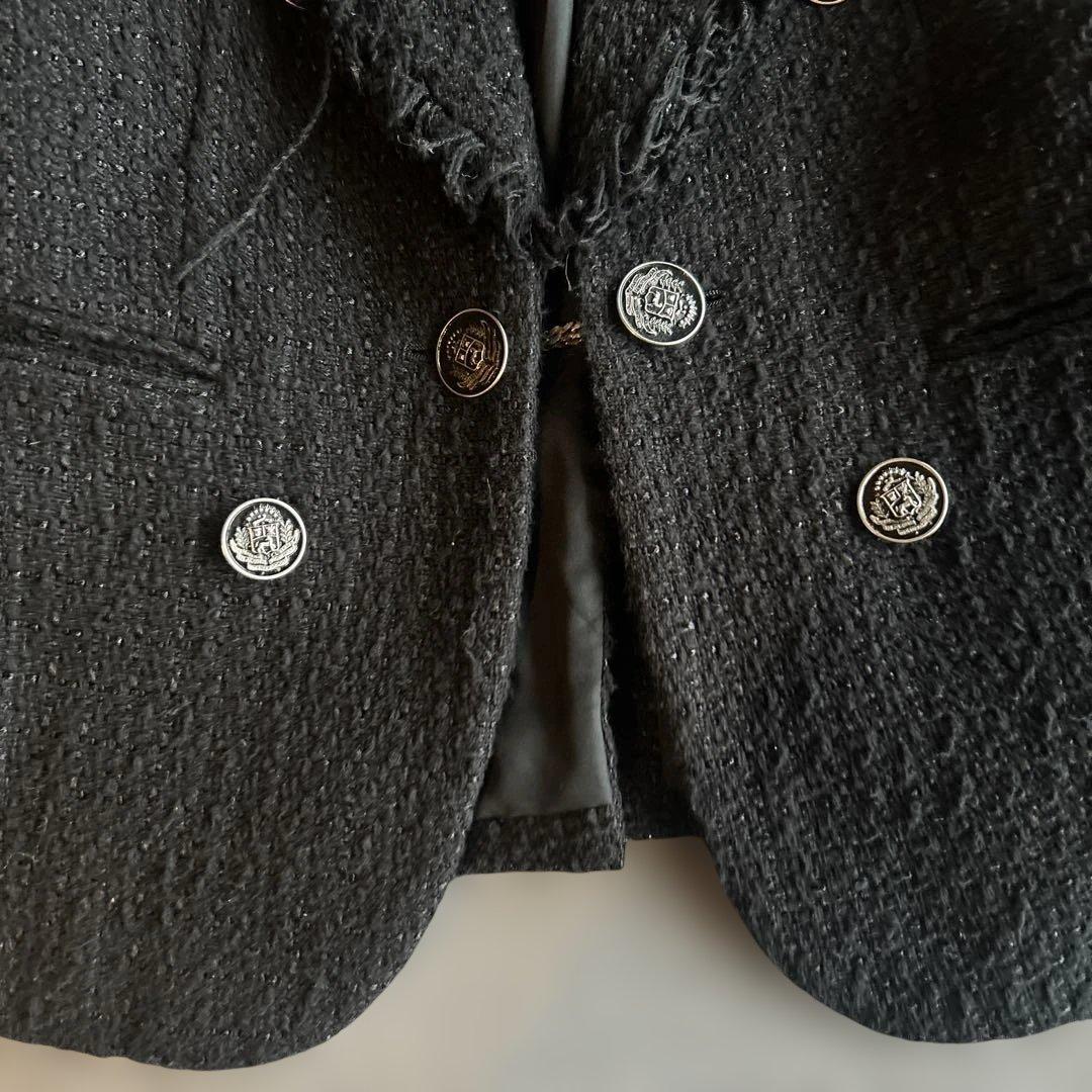 トーガTOGAツイードフリンジボタンジャケット