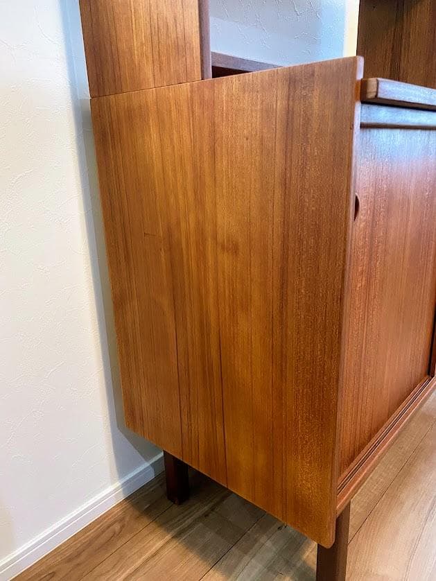 1960s デンマーク チーク キャビネットオープンハイシェルフ仕上済