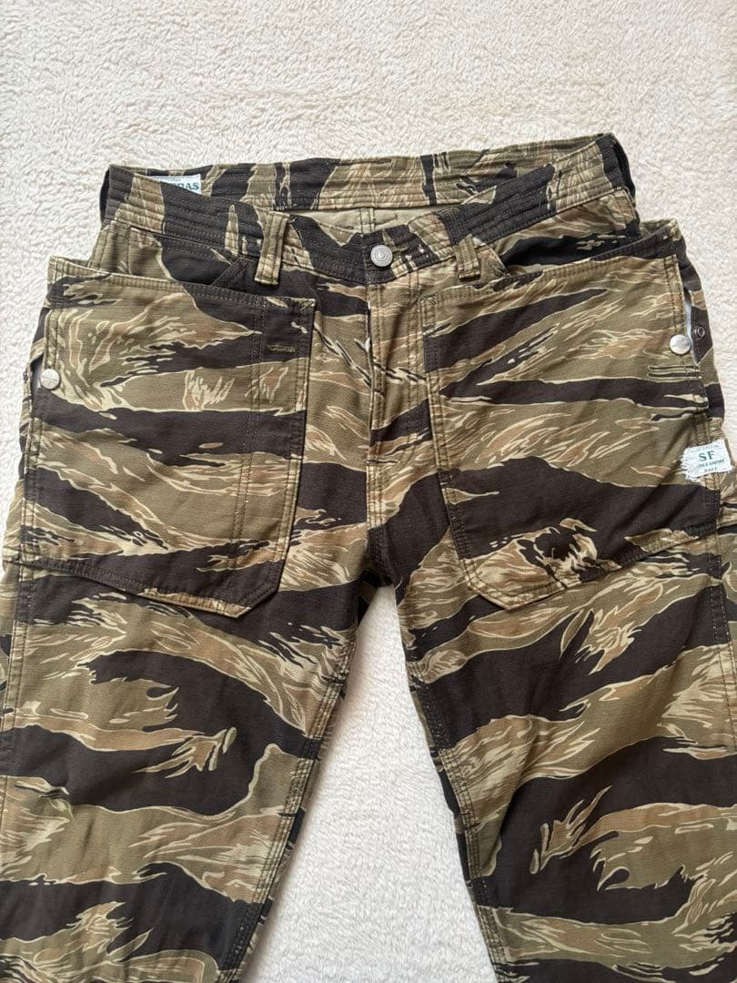 SASSAFRAS Fall Leaf Pants M タイガーカモ