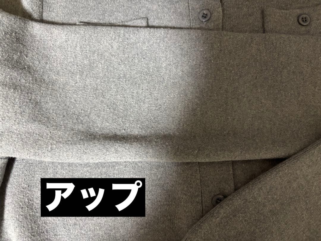 CABaN / コットンカシミヤ クルーネックカーディガン XS グレー