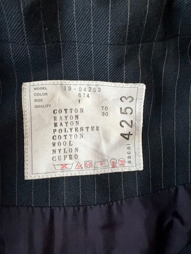 Sacai 19ss Dr.woo ドッキング スカジャン サイズ1