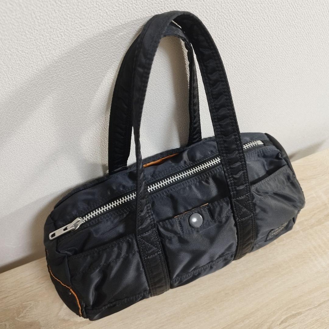 【美品】廃盤品　PORTER タンカー ドラムバッグ S ミニボストン ブラック