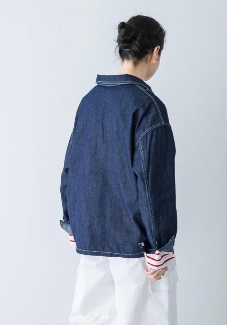 即日発送 入手困難 新品 かぐれ デニムプルオーバーシャツ INDIGO