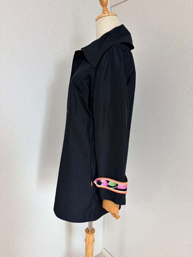 【美品】シルク LEONARD テーラードジャケット M ブラック