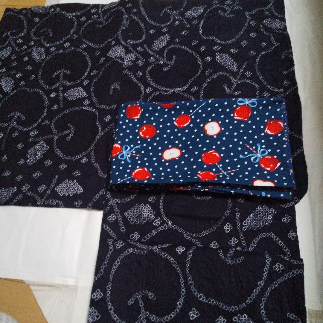 りんご柄 有松絞り浴衣 ※新品