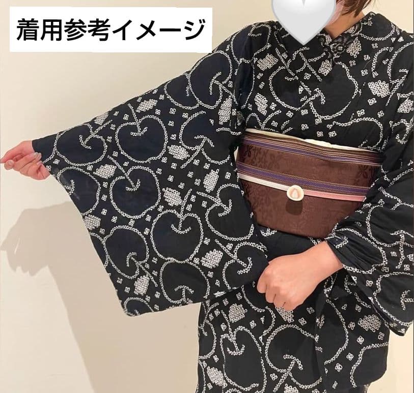 りんご柄 有松絞り浴衣 ※新品
